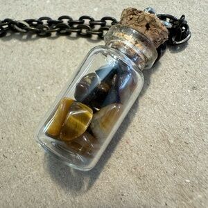 Tiger’s eye jar necklace